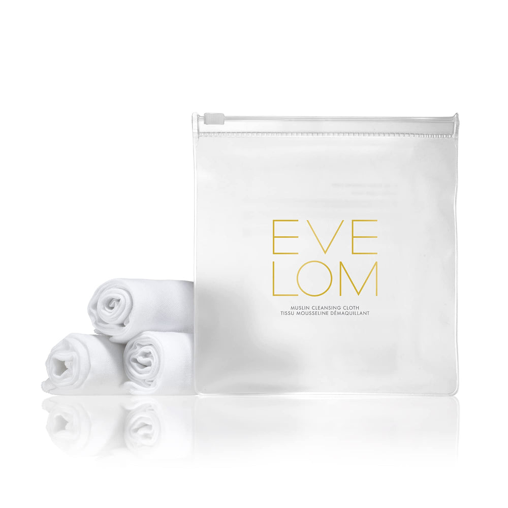 EVE LOM Muslin Cloth in use demonstrates circular cleansing motion