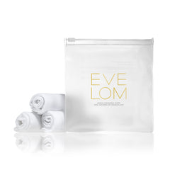 EVE LOM Muslin Cloth in use demonstrates circular cleansing motion