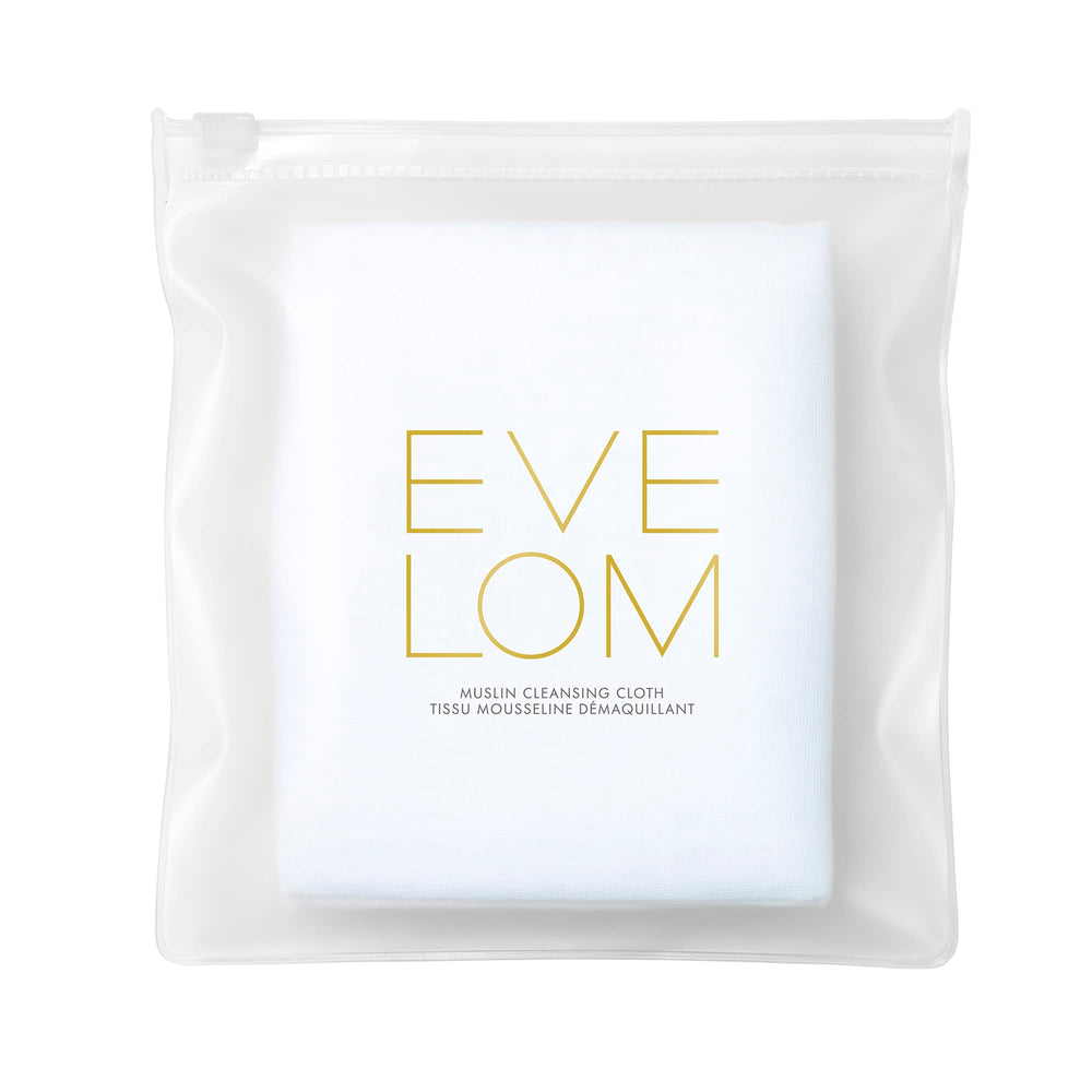 EVE LOM Muslin Cloth shows soft cotton texture for gentle exfoliation