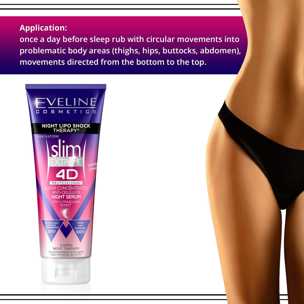EVELINE Slim Extreme 4D muestra efecto firma y contorno definido durante la noche