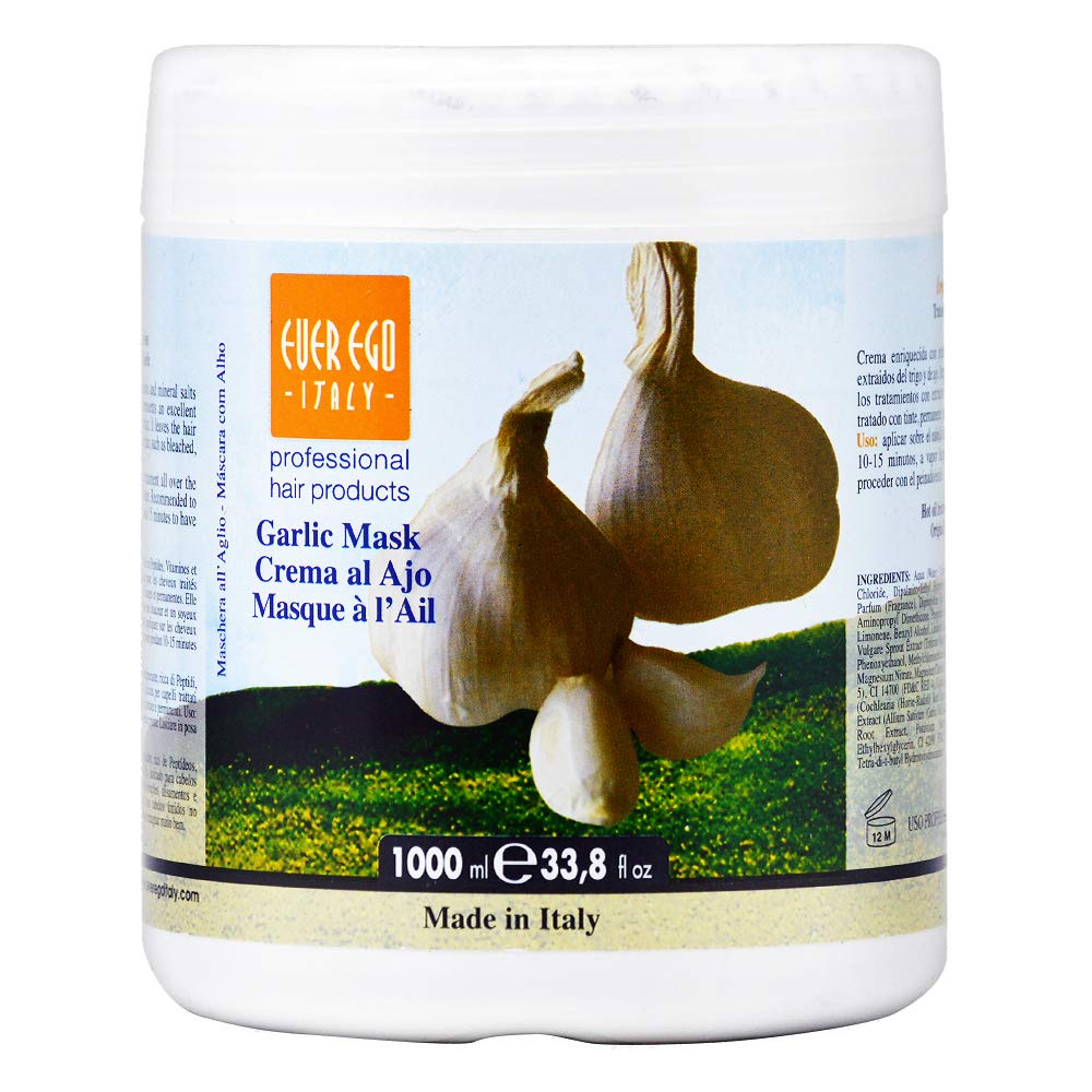 Ever Ego Italy Garlic Mask Treatment bottle for energizing nourishment and healthier hair
