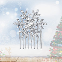 EVER FAITH winter snowflake comb styled for wedding or prom adds refined accessory sparkle.