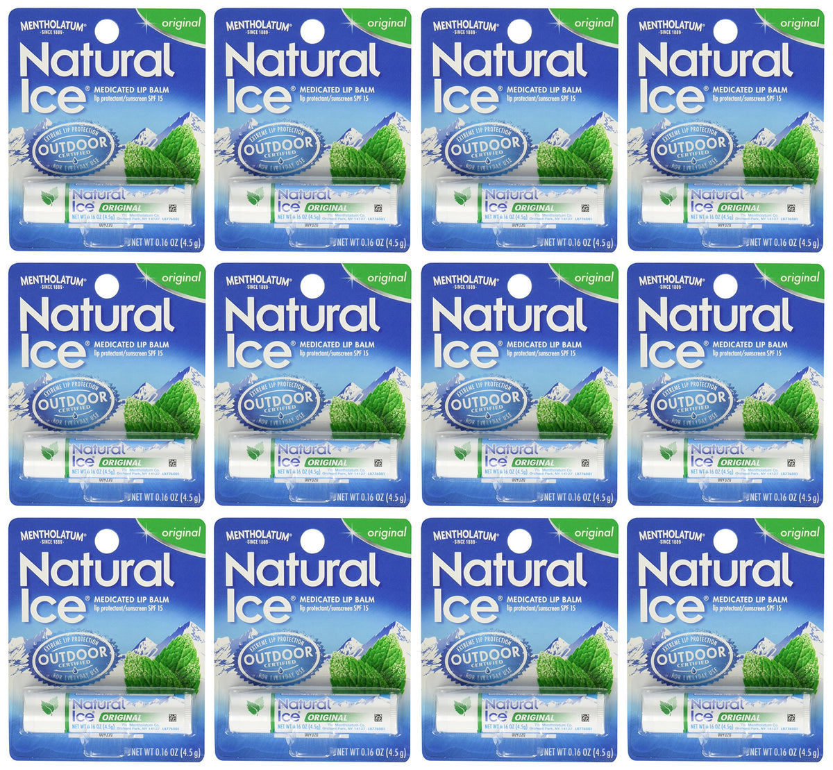 Ever Ready Mentholatum Natural Ice lip balm cooling dispense for quick relief on dry lips