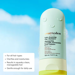 Evereden After Swim Kids Shampoo clay texture close-up for deep cleansing