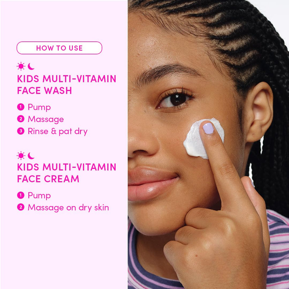 Evereden Barbie kid applying routine demonstrates gentle, non-irritating skincare use.
