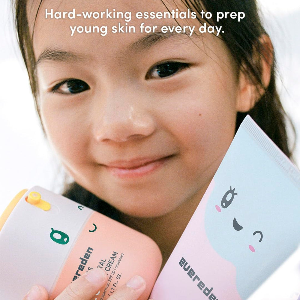 Evereden Dermatologist-tested badge shows safe, hypoallergenic formula for kids