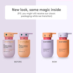 Evereden detangling shampoo texture demonstrating slip for easy combing.