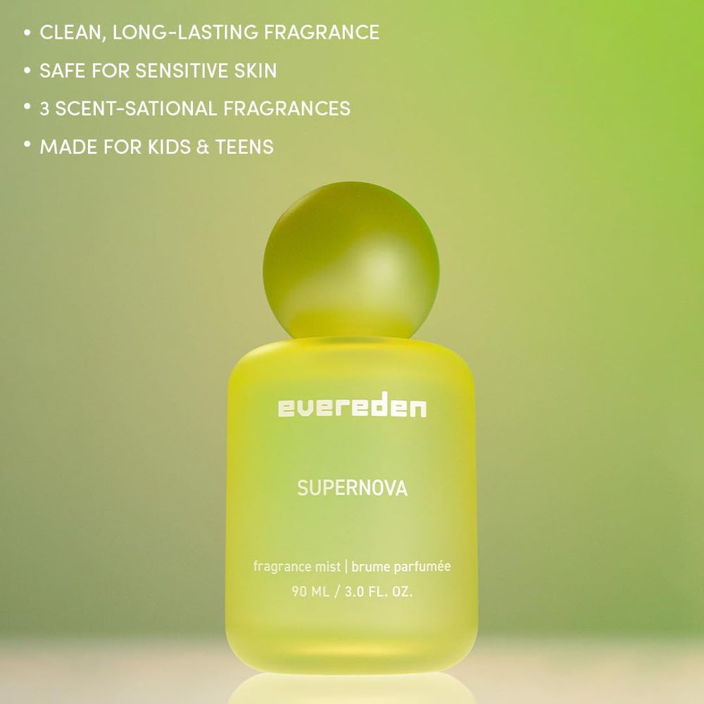 Evereden teen-use setup demonstrates lightweight spray for quick refresh
