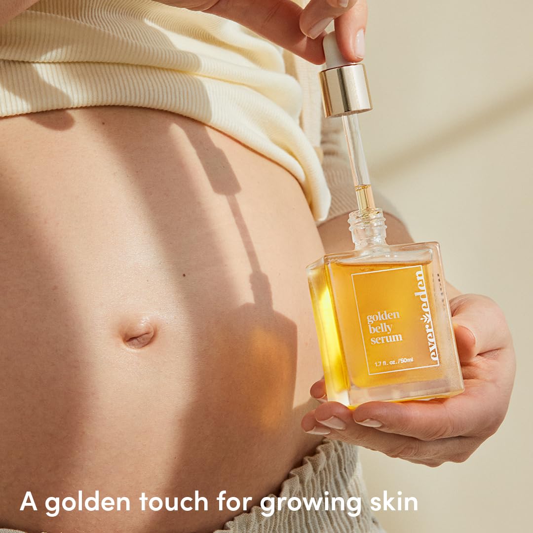 Marula oil drop in Evereden Golden Belly Serum signaling rich skin nourishment