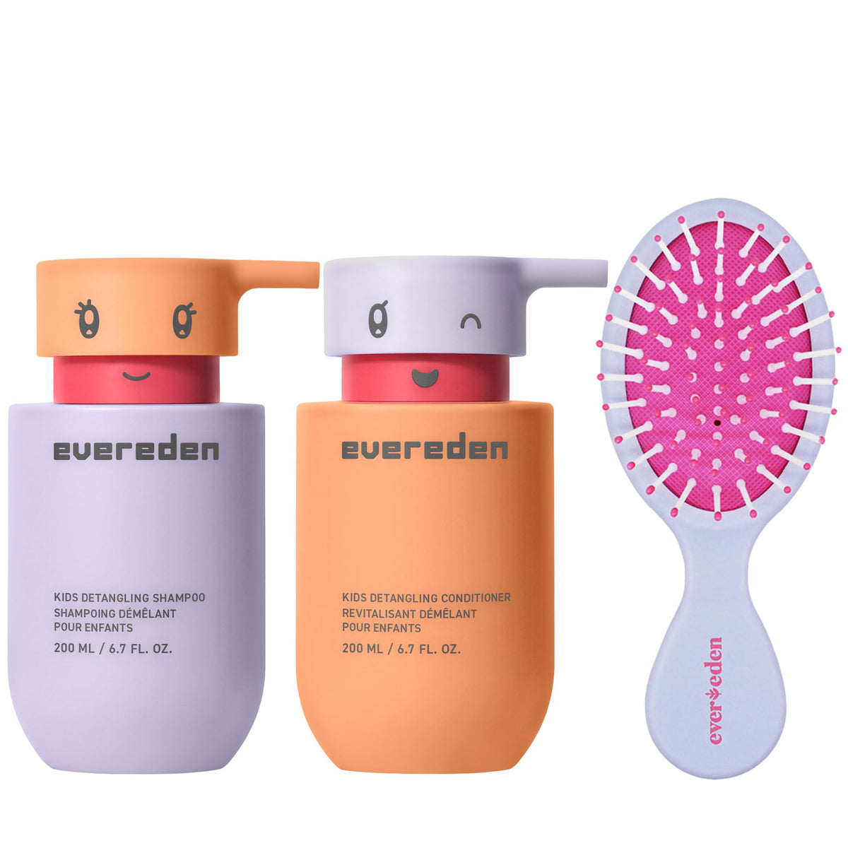Evereden Happy Hair Duo shampoo bottle close-up for gentle daily cleansing