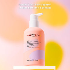 Evereden Kids 2-in-1 after-wash hair looks clean and light