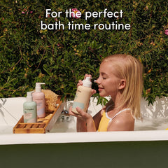 Evereden Kids body wash foaming suds for soothing cleanse on delicate skin.