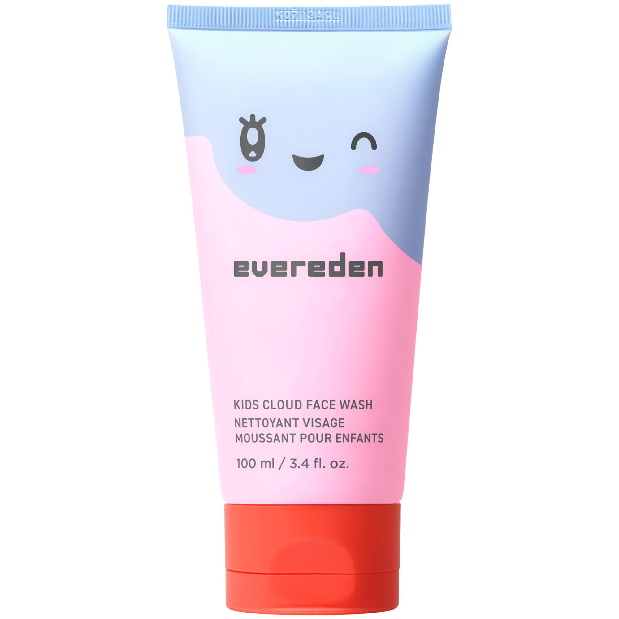 Evereden Kids Cloud Face Wash packaging showcases a kid-friendly design for easy daily cleansing.