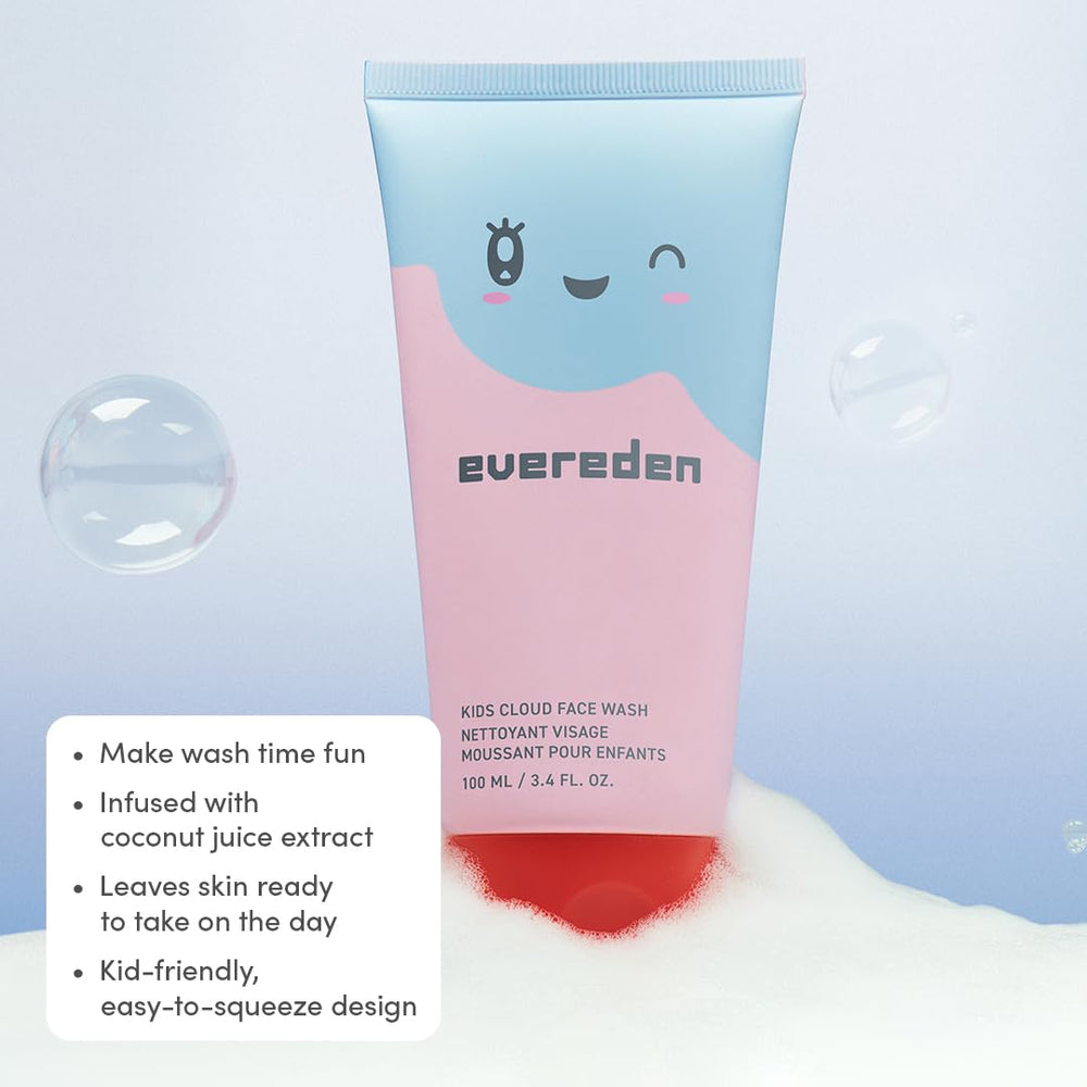 Evereden Kids Cloud Face Wash tropical sorbet scent makes cleansing feel refreshing.