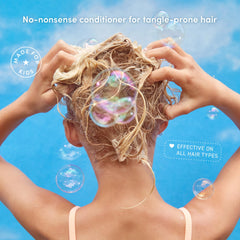 Evereden Kids Conditioner Detangler close-up of soft hair texture after use