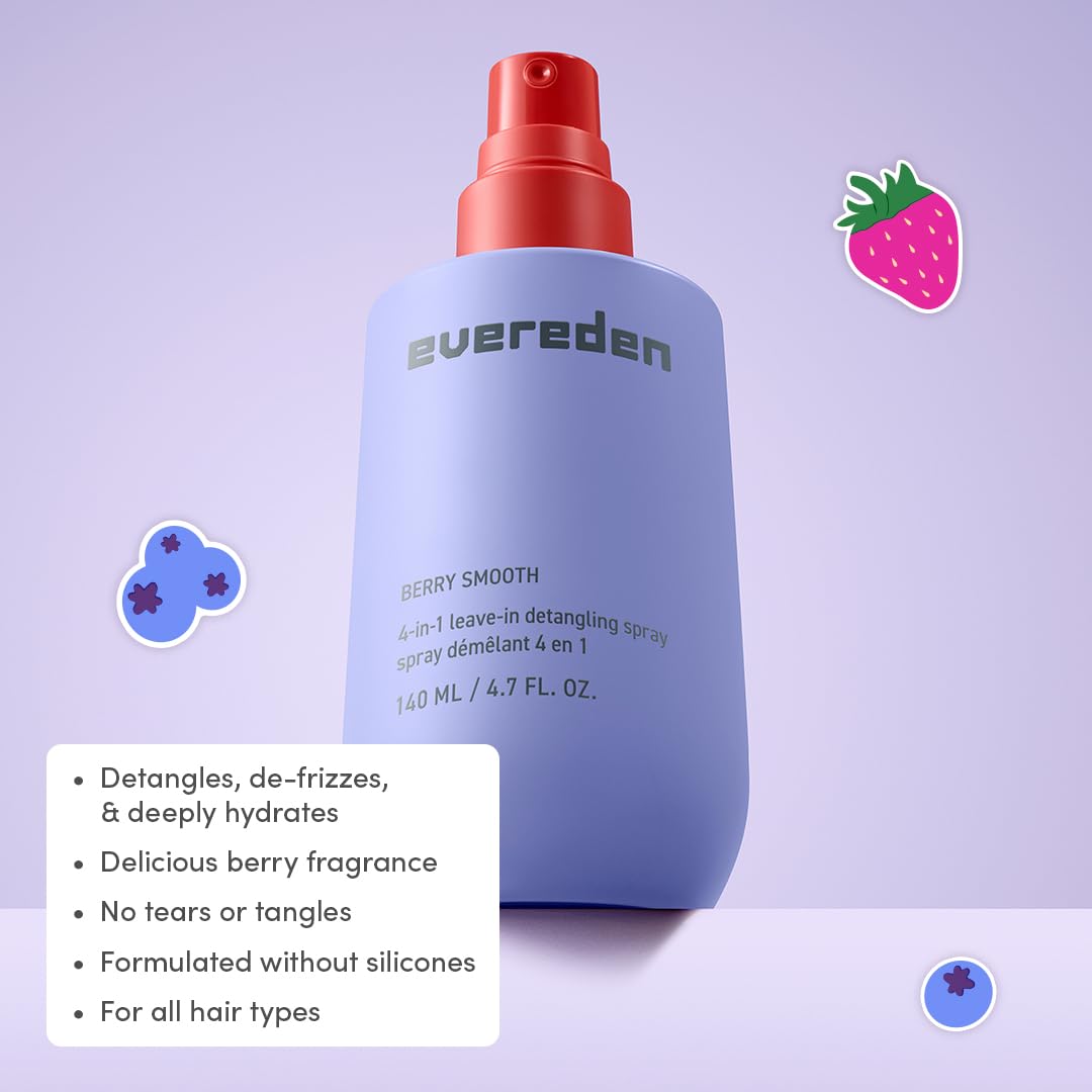 Evereden Kids Detangler Spray with argan oil for nourishing care.