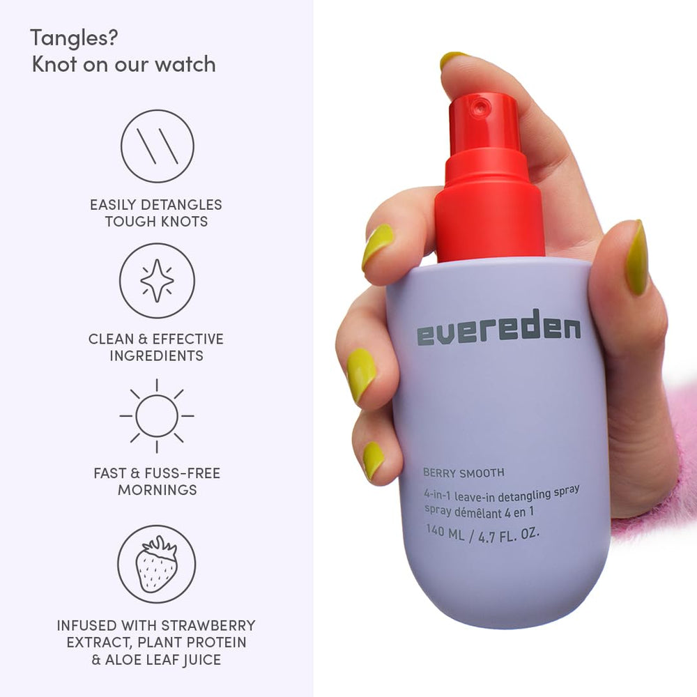 Family using Evereden detangler in a routine context.