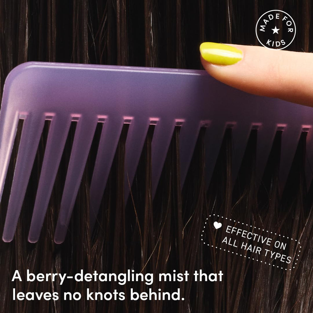 Evereden Kids Detangler Spray mist application for quick detangling