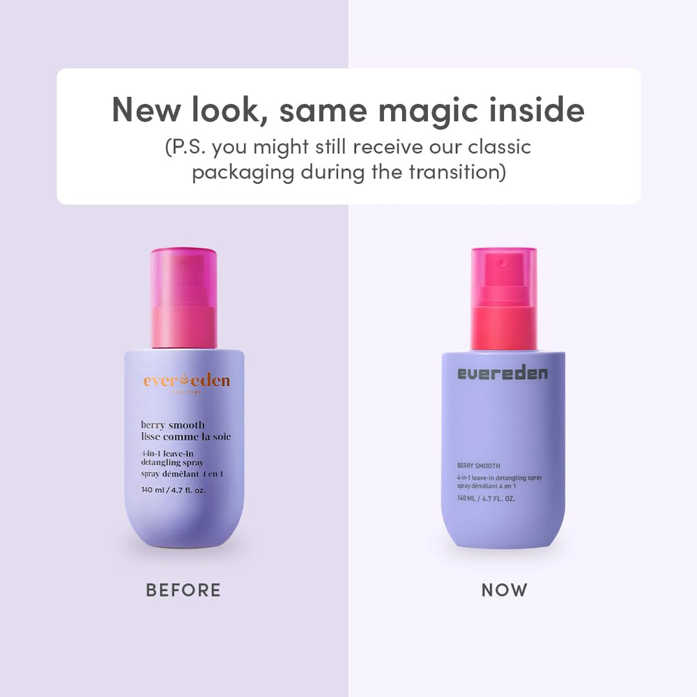 Evereden Kids Detangler Spray mist in action for gentle detangling.