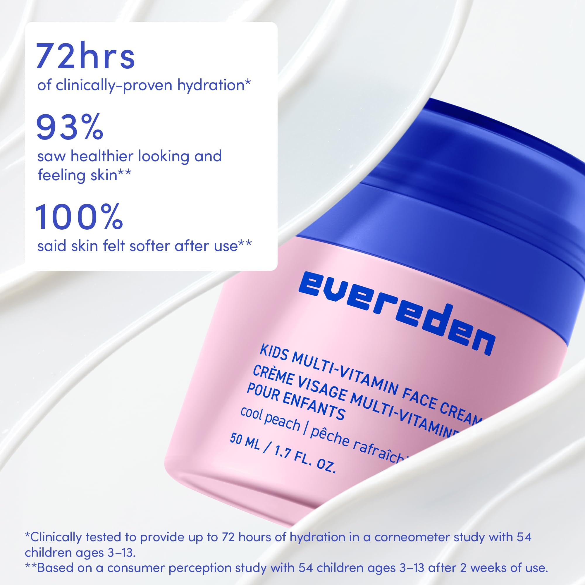 Evereden label notes dermatologist-tested, non-toxic ingredients for reassurance.