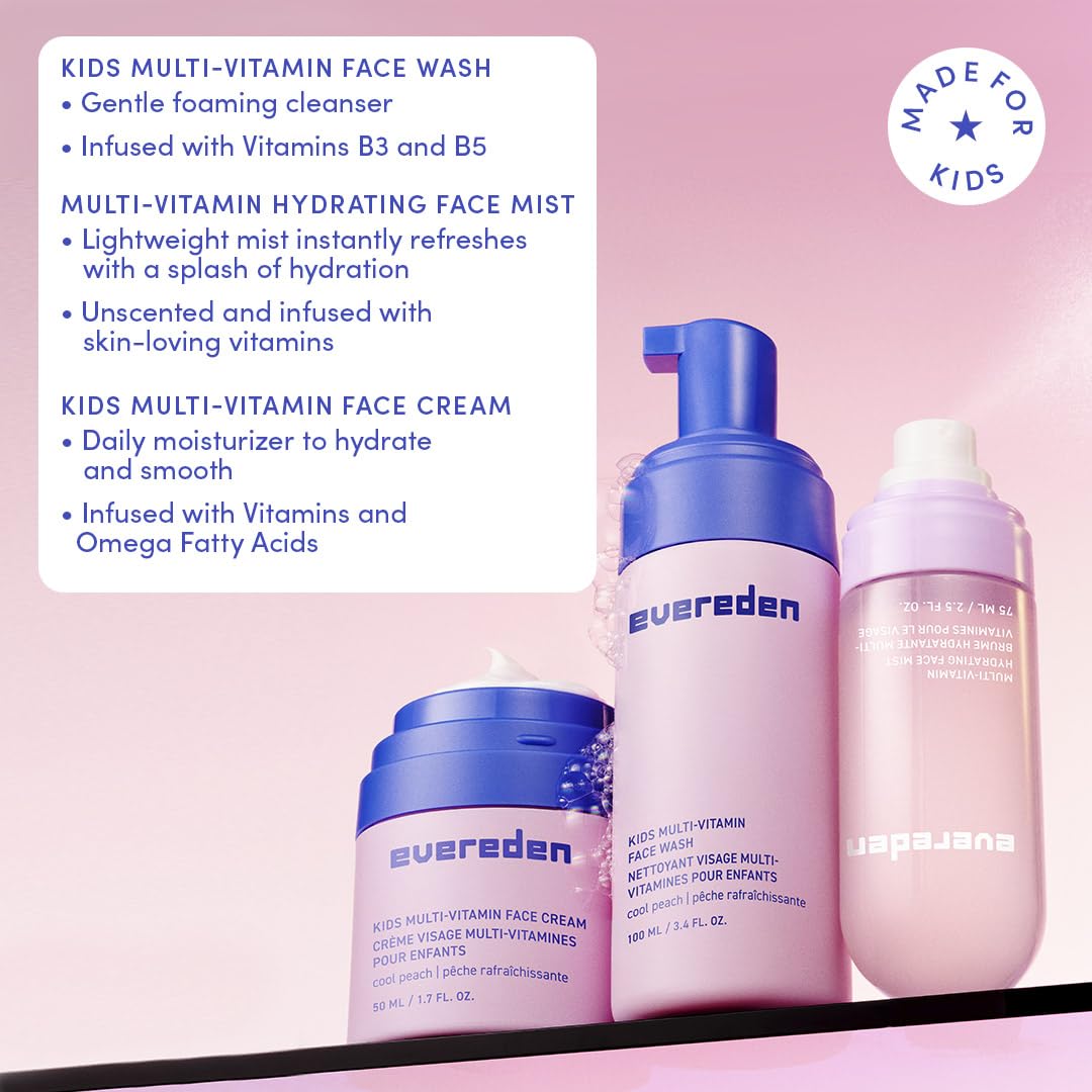Evereden Kids Face Cream being pumped for hydrating nourishment.