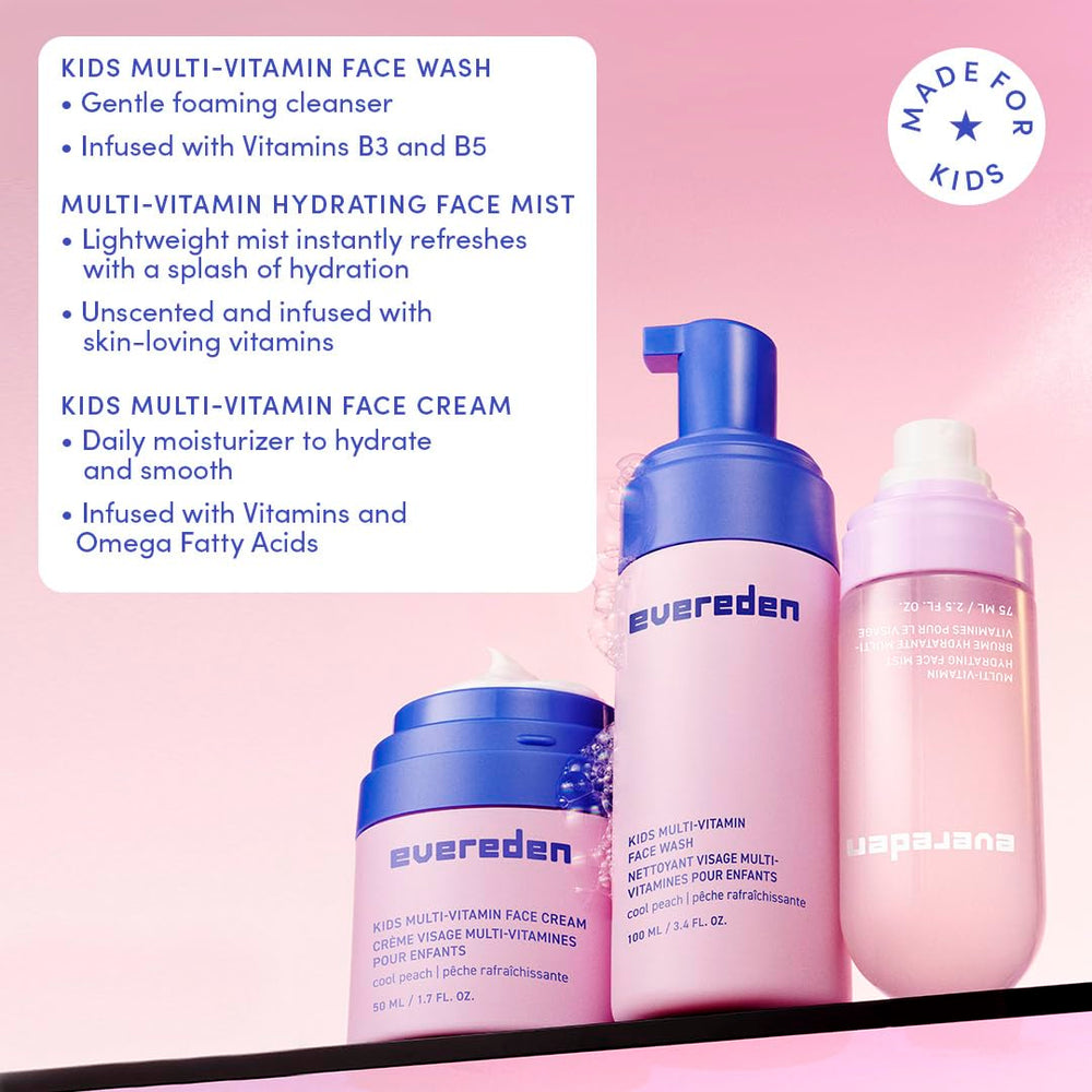 Evereden Kids Face Cream being pumped for hydrating nourishment.