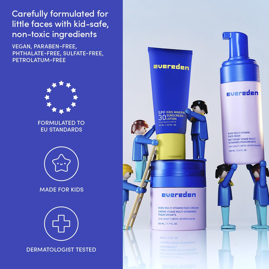 Evereden Kids Face Wash closeup bubbles highlight gentle cleansing effect