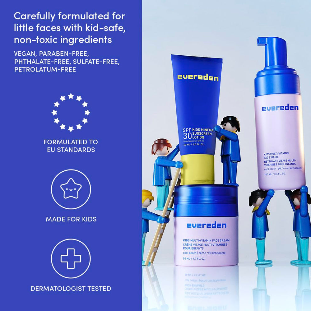 Evereden Kids Face Wash closeup bubbles highlight gentle cleansing effect