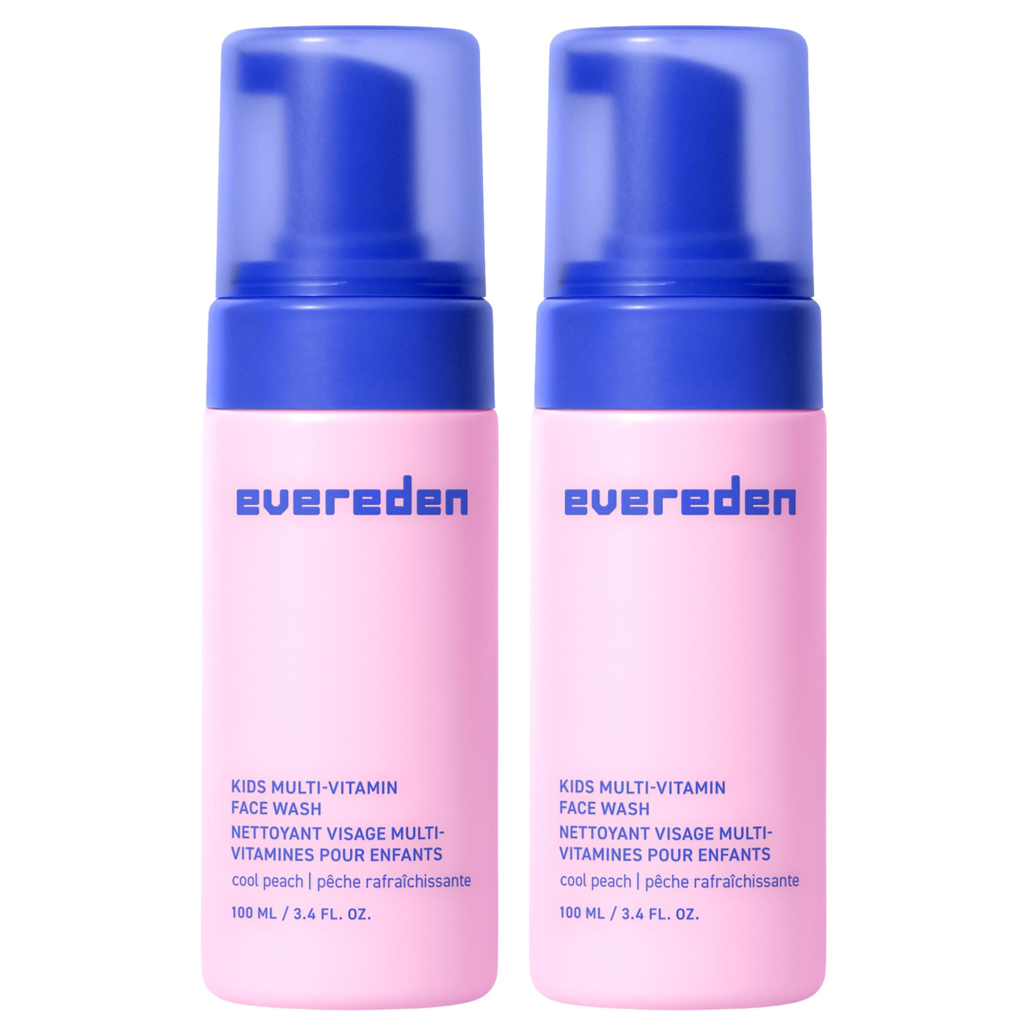 Evereden Kids Face Wash Cool Peach bottle close-up for gentle cleansing