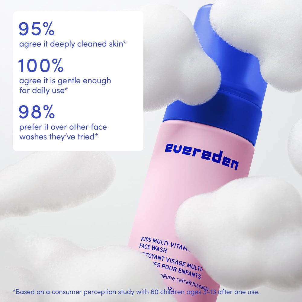 Evereden Cool Peach scent offers a refreshing, kid-friendly fragrance during cleansing.
