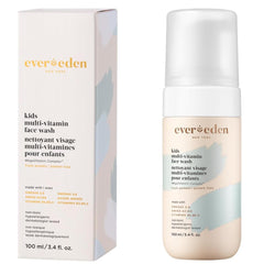 Evereden Kids Face Wash foam closeup shows gentle cleansing lather for sensitive skin
