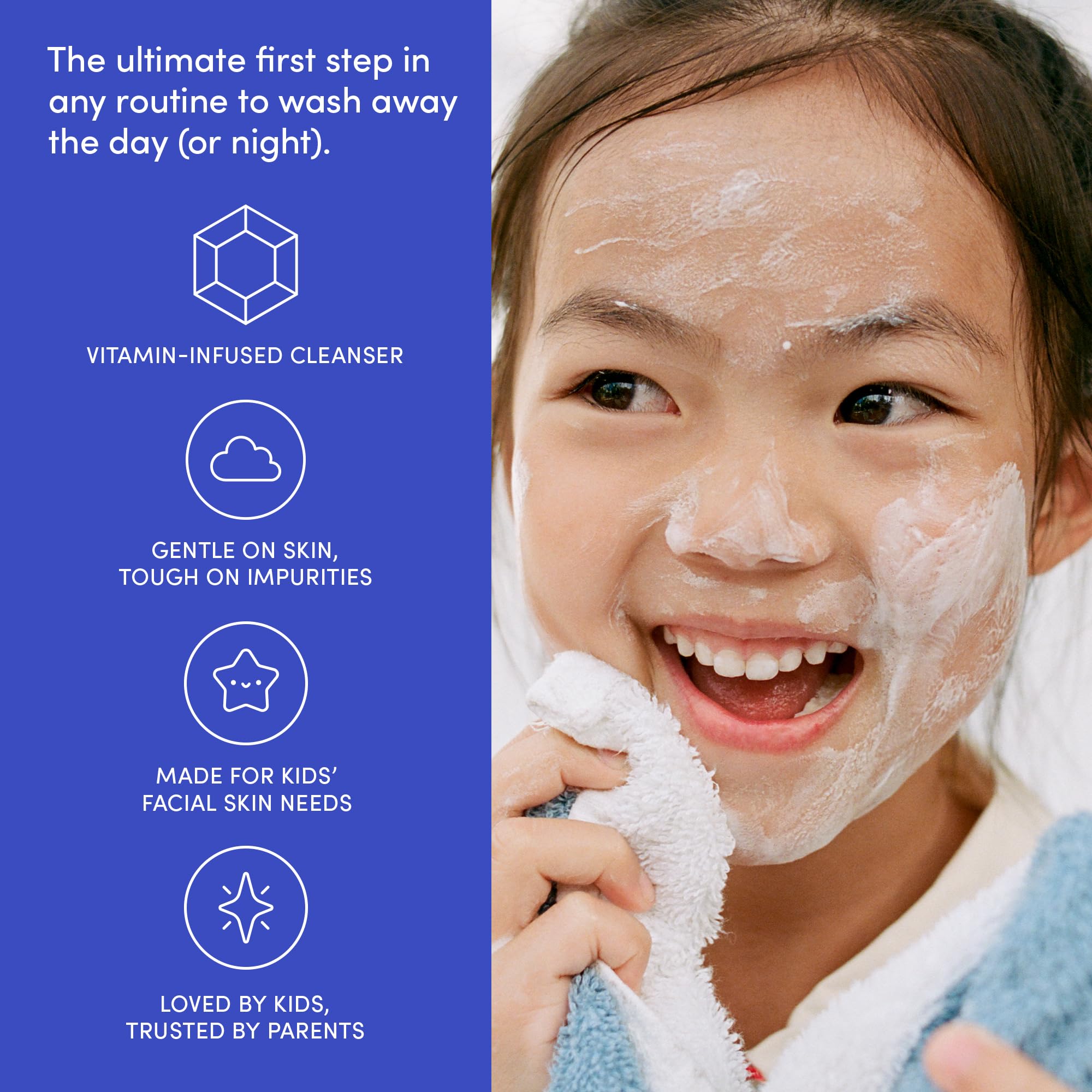 Evereden Kids Face Wash Melon Juice dermatologist-tested formula for sensitive skin.