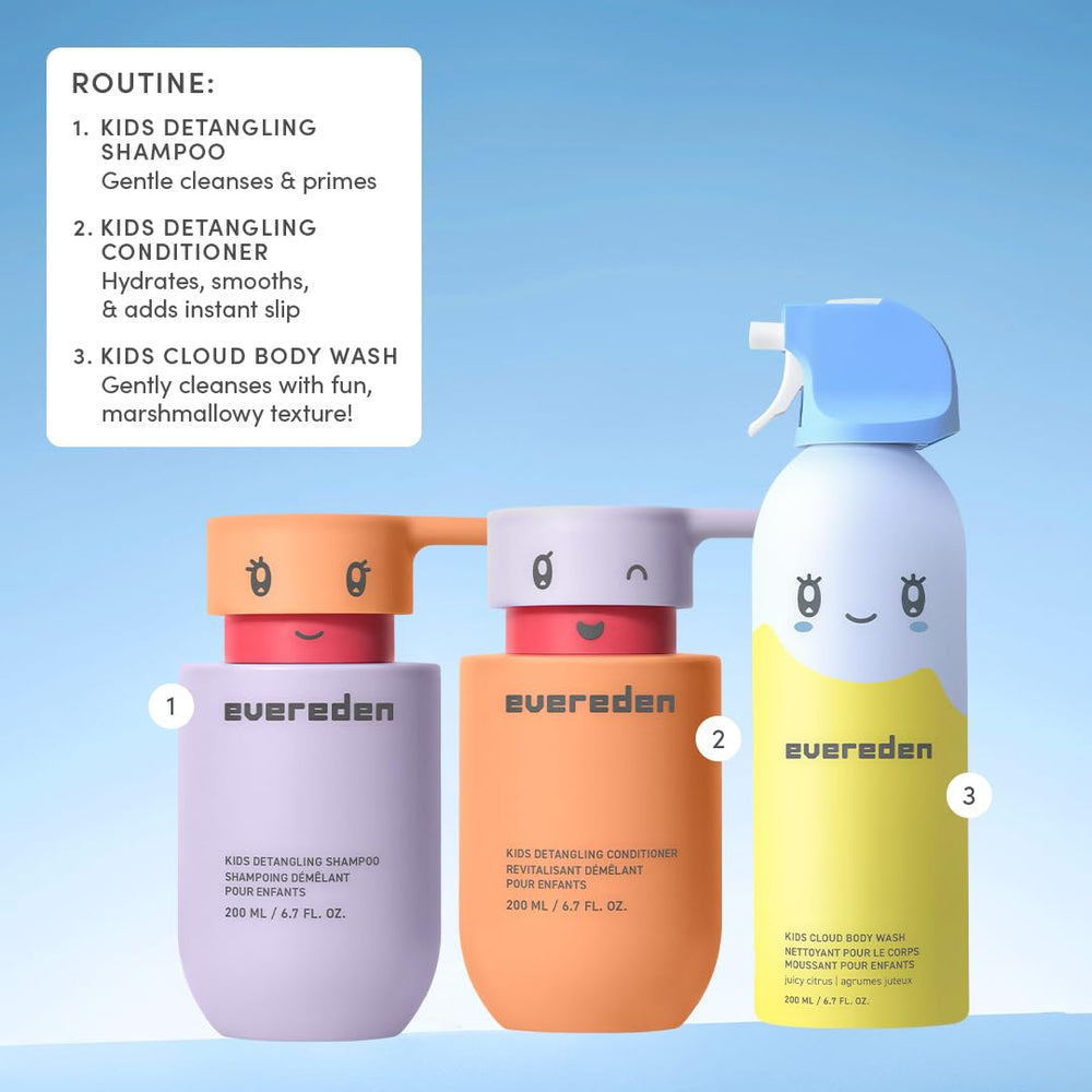 Evereden Kids Foam Soap foam texture visible promotes hydration-friendly bath experience.