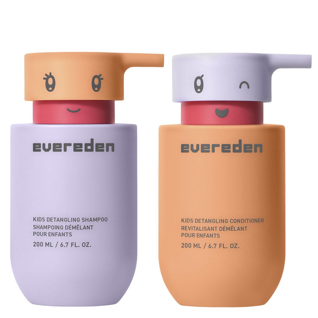 Evereden Kids Haircare Set detangling shampoo bottle for easy brushing and gentle cleansing.
