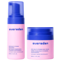 Evereden Kids Happy Face Duo Cool Peach face wash bottle demonstrates gentle cleansing for kids