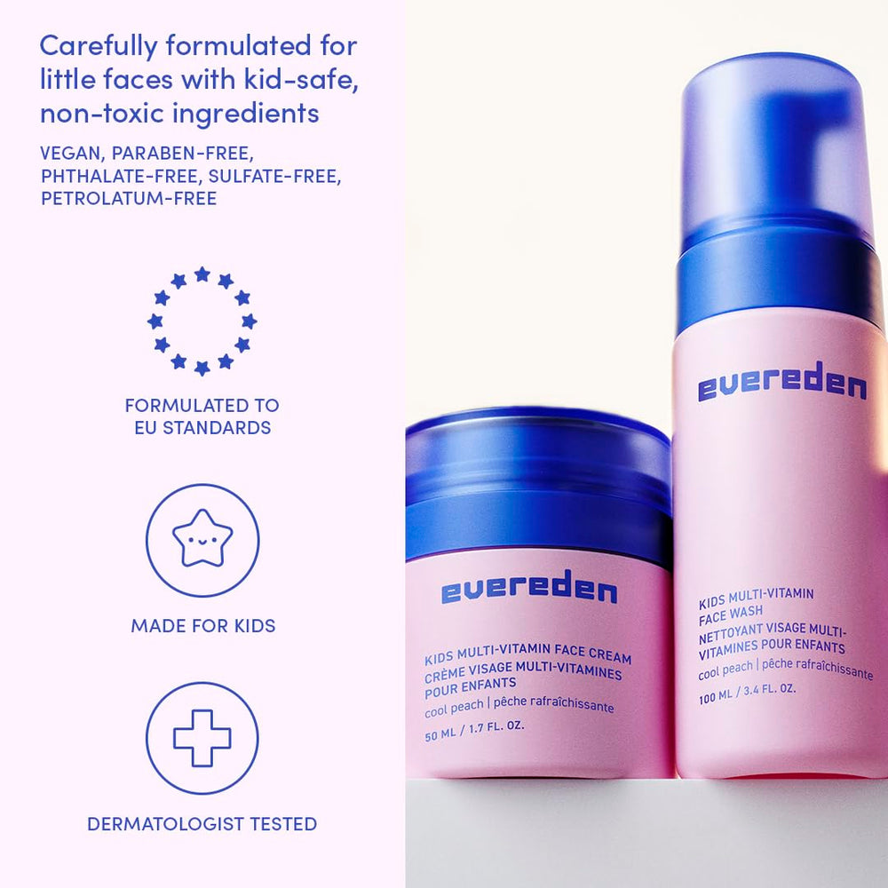 Evereden Kids Happy Face Duo family-use scene, suitable for all skin types.