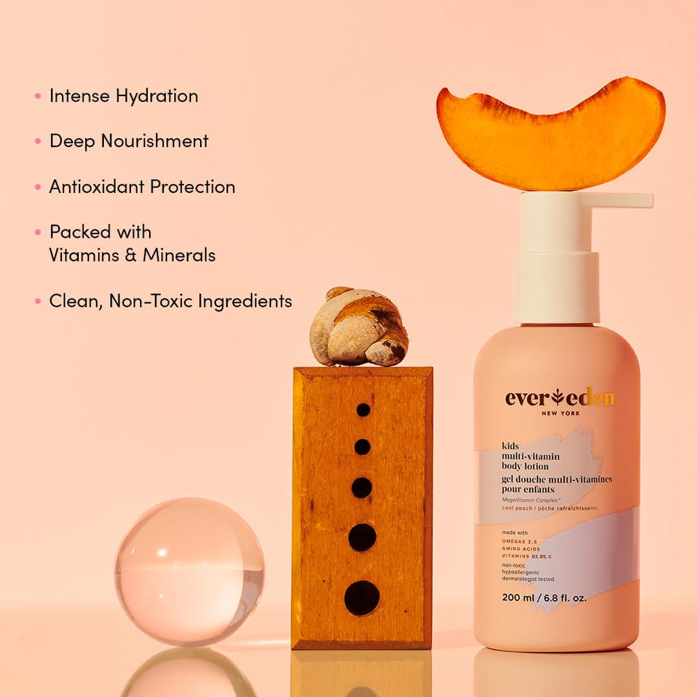 Evereden lotion texture swatch shows creamy, easy-to-absorb formula for kids.