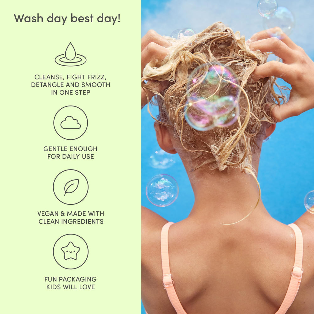 Evereden Kids Shampoo daily-use formula is gentle and hypoallergenic.