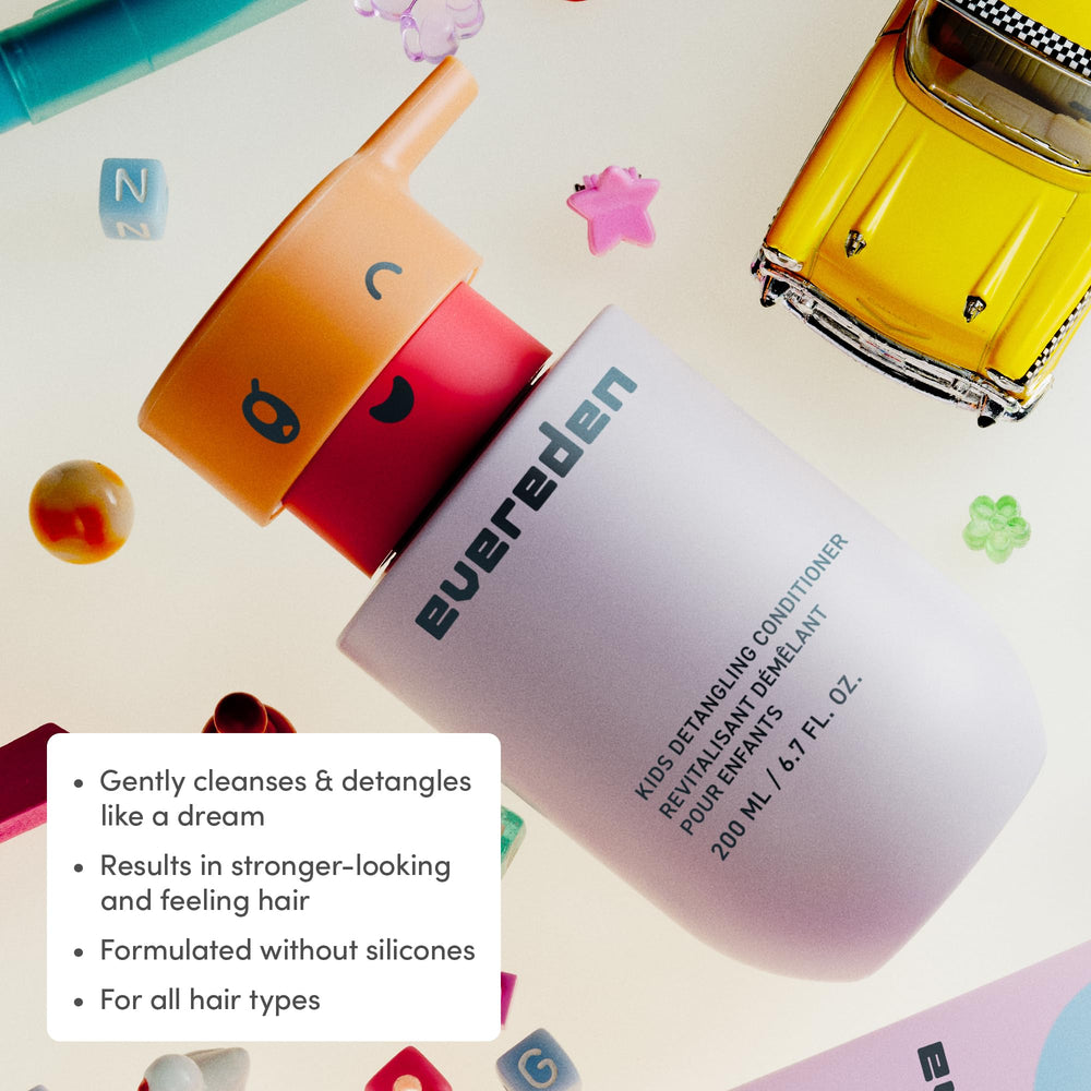Evereden Kids Shampoo helps reduce tangles for smooth hair.