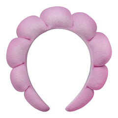 Evereden Kids Spa Headband in soft terry fabric keeps hair out of faces during face washing.
