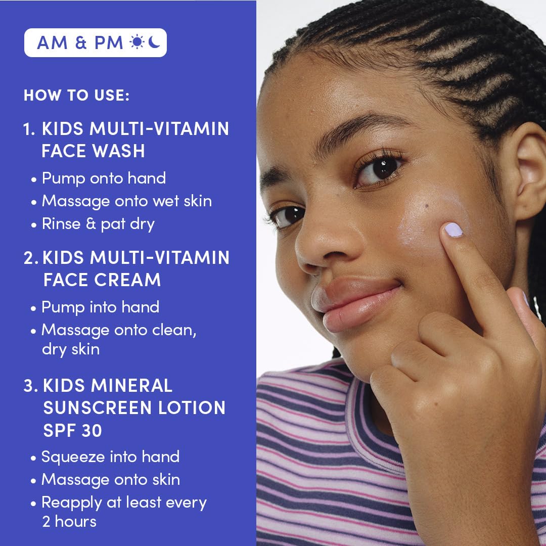 Evereden Kids SPF30 Mineral Sunscreen daily coverage on kid's skin
