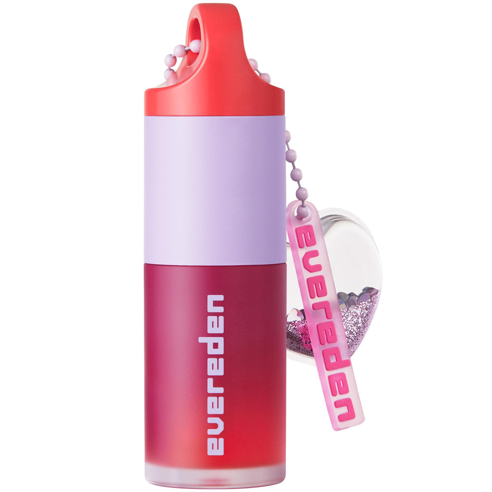Evereden Kids tinted lip gloss sheer red close-up showing hydrating formula.