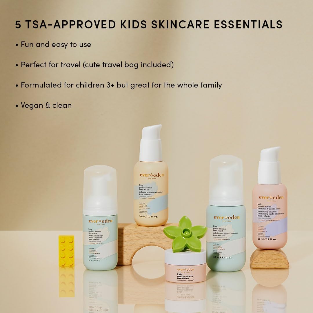 Evereden Kids Travel Face Wash Tube — vitamin-rich cleanse for delicate skin during trips.