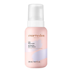 Evereden Multi-Vitamin Kids Body Wash Cool Peach bottle promotes gentle hydration for sensitive skin.