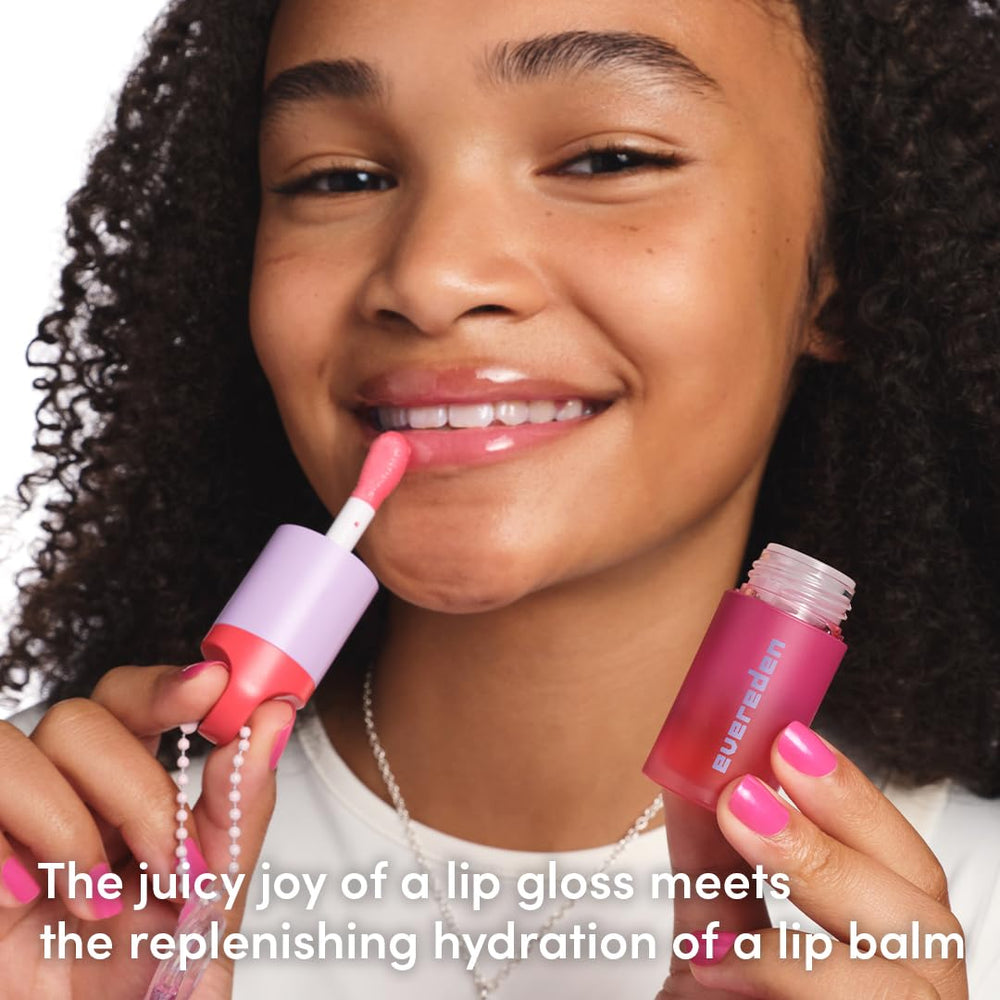 Evereden gentle lip gloss is safe for sensitive skin during creative makeup moments.