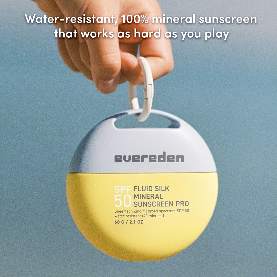 Evereden SPF50 Fluid Silk Mineral Kids Sunscreen cooling sensation on sun-exposed skin.