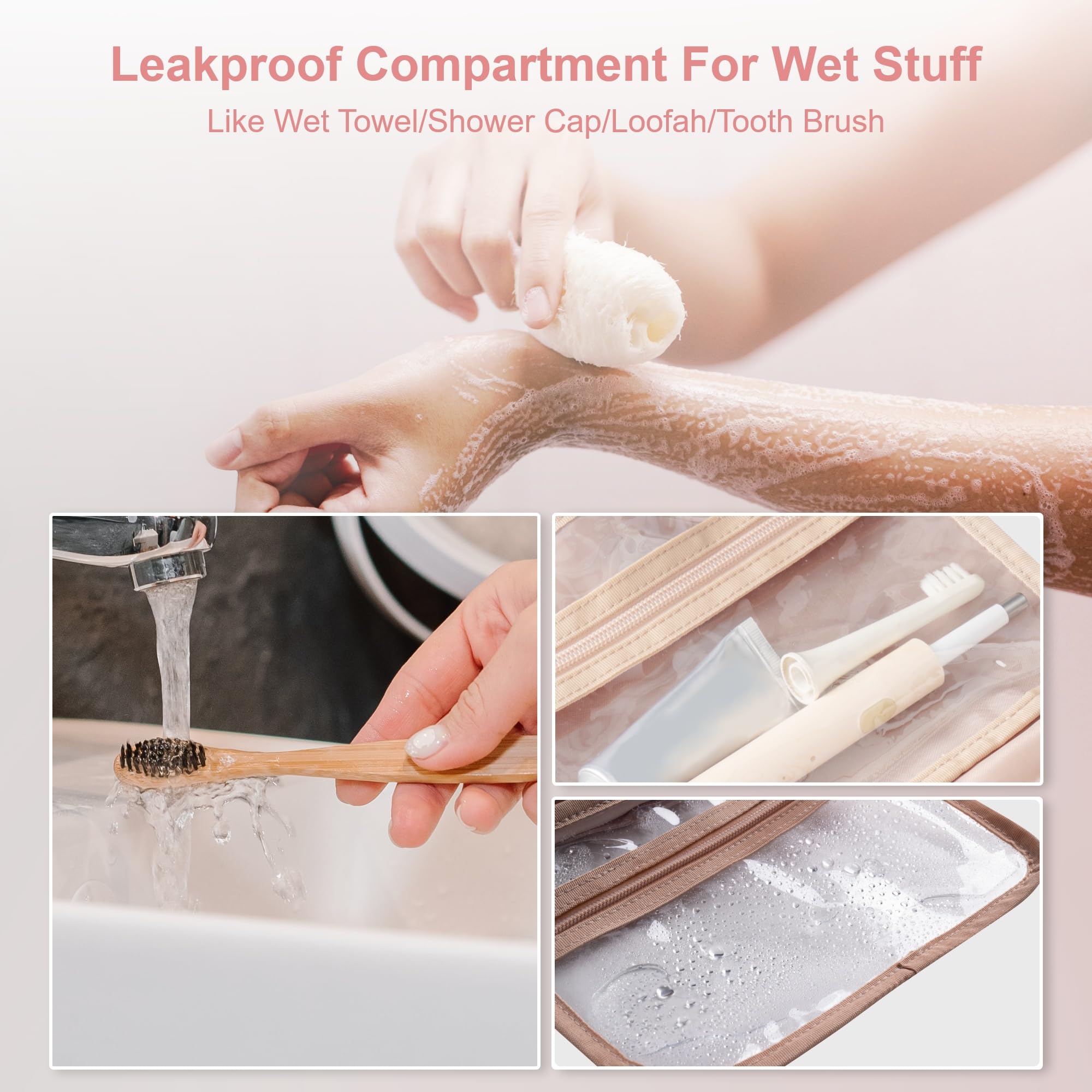Everfun 360-degree hook enables hands-free access and clutter-free bathroom counters.