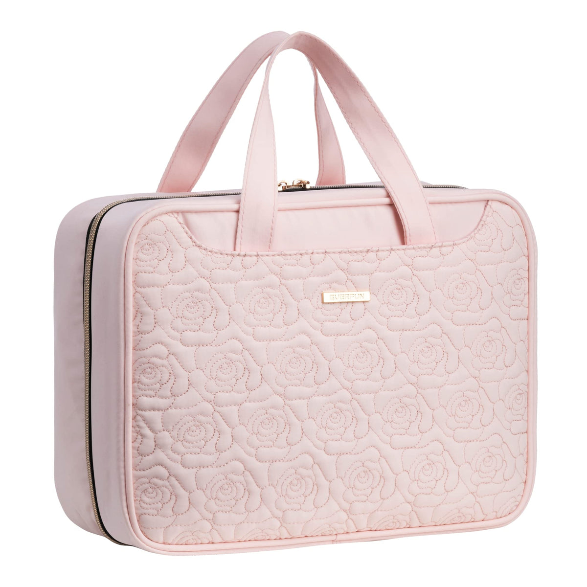 Everfun Hanging Travel Toiletry Bag with 4 compartments keeps cosmetics organized during travel.