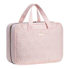 Everfun Hanging Travel Toiletry Bag with 4 compartments keeps cosmetics organized during travel.