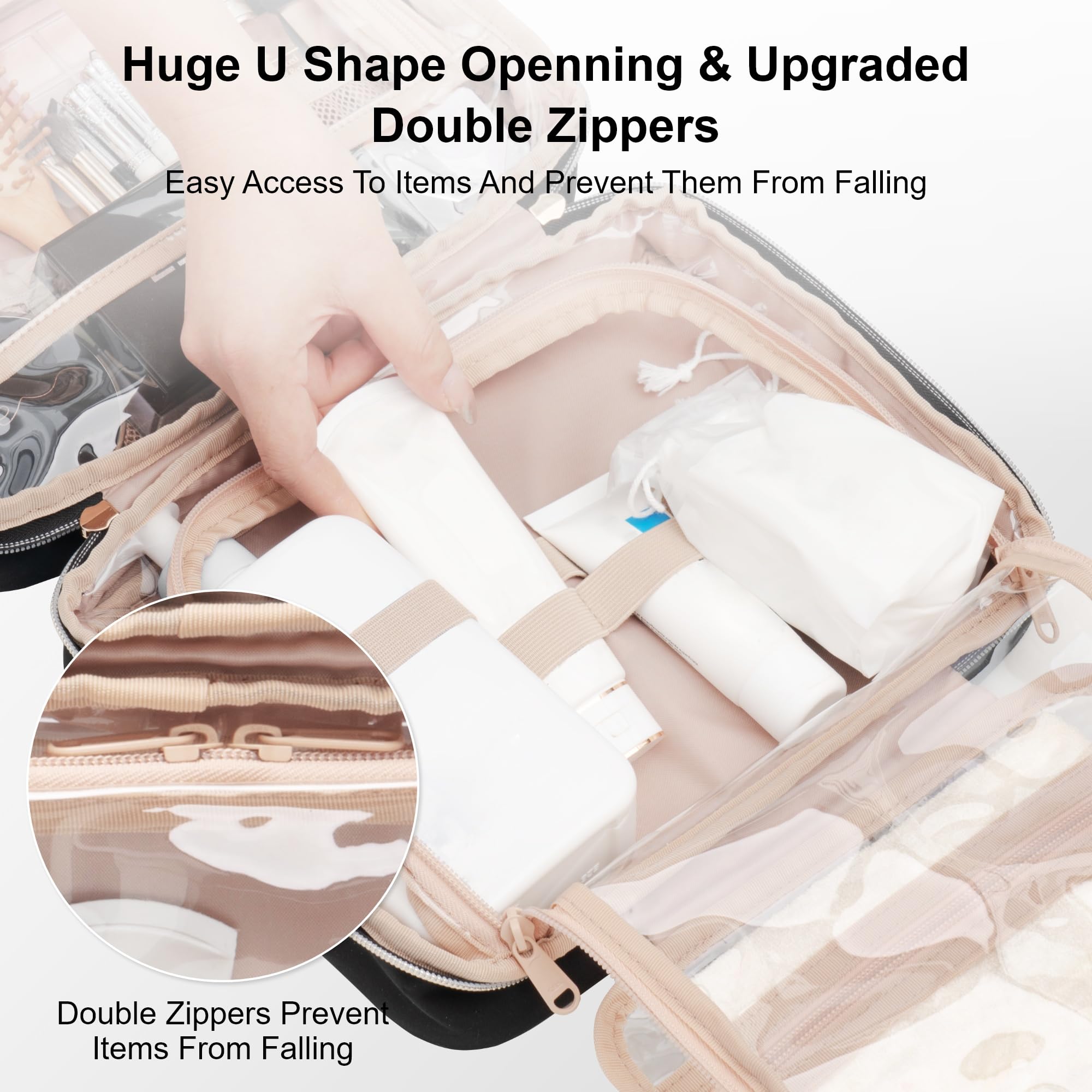 Everfun multipurpose cosmetic organizer interior layout enables quick access and full visibility